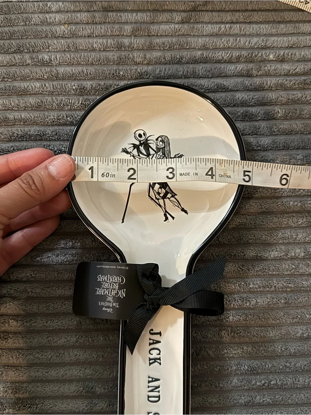 Rae Dunn x Nightmare Before Christmas White Ceramic Spoon Rest- JACK & SALLY